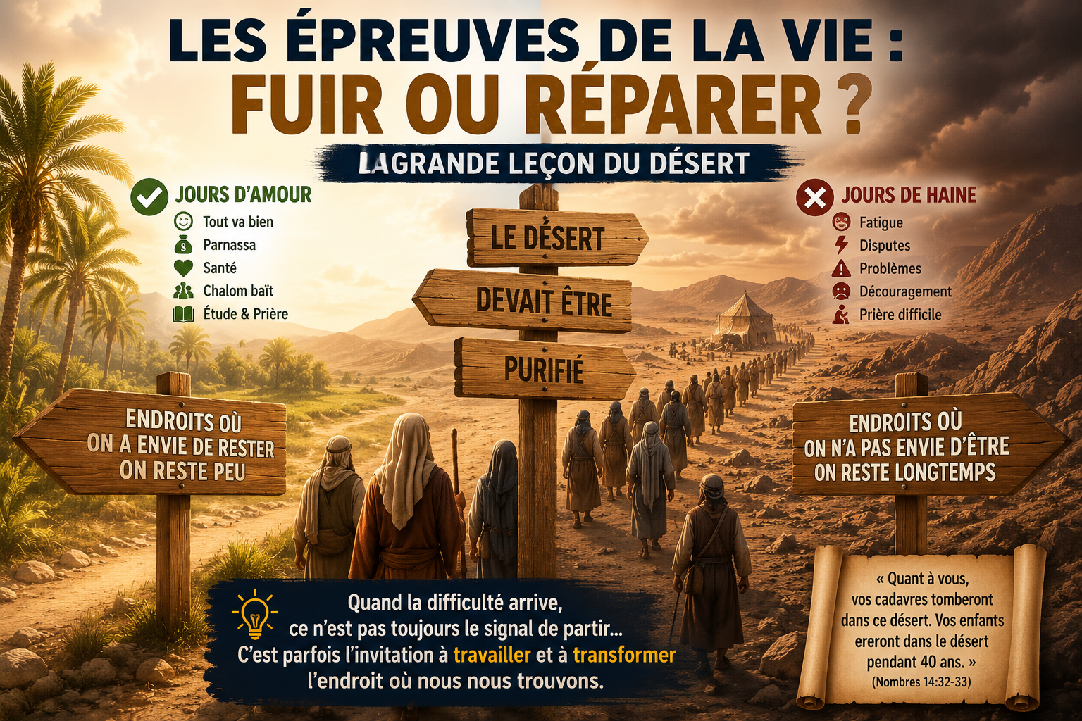 🌵 Les étapes difficiles de la vie : faut-il fuir ou réparer ?