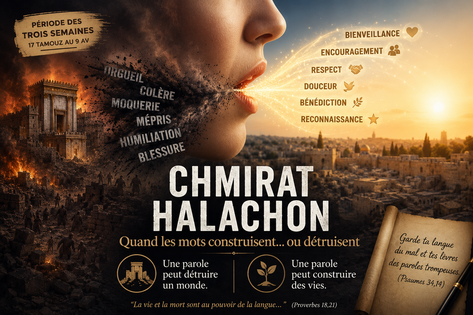 Chmirat Halachon : Quand les mots construisent… ou détruisent 🗣️✨