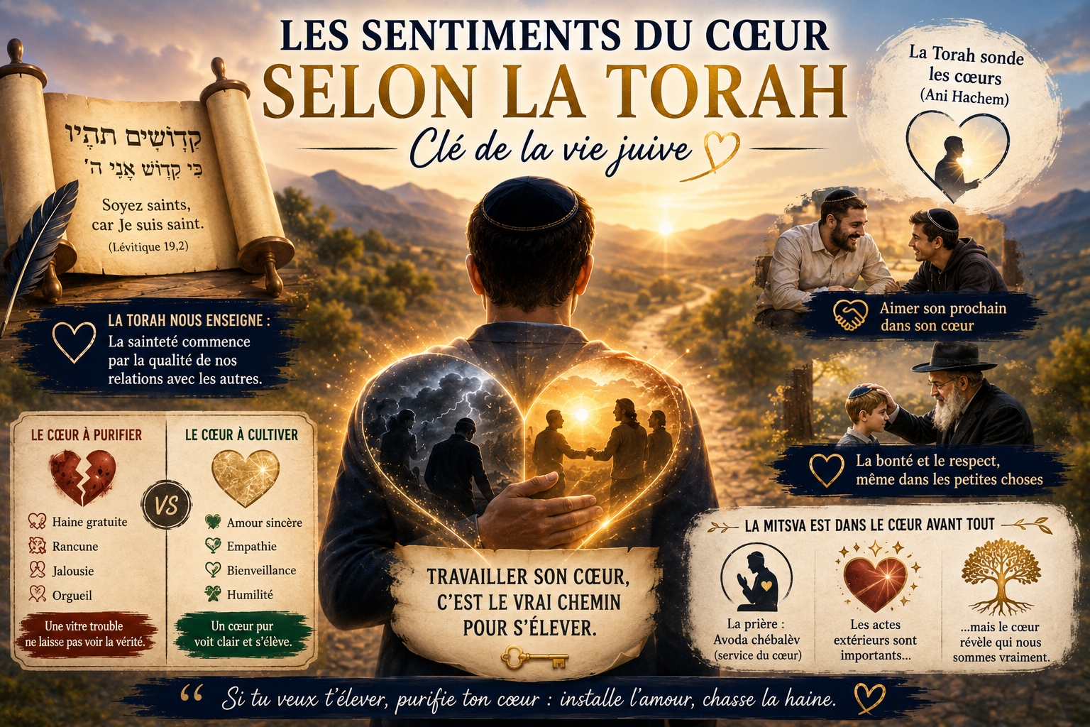 Les sentiments du cœur selon la Torah – Clé de la vie juive