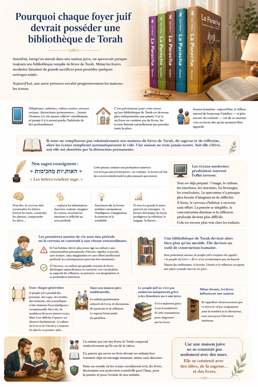📚✨ Pourquoi chaque foyer juif devrait posséder une bibliothèque de Torah ✨📚