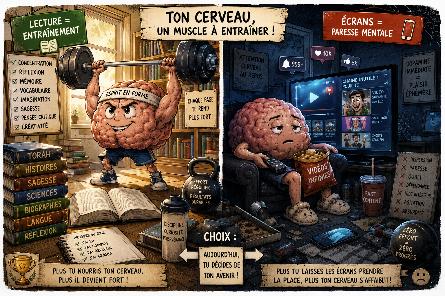🧠📚✨ Pourquoi lire rend plus intelligent, et pourquoi les écrans nous fatiguent autant ? ✨📚🧠